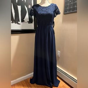 Lulu’s Lace Floor Length Dress